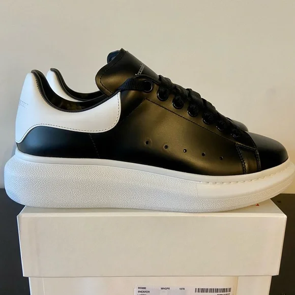 Alexander McQueen’s Mens Leather Platform Sneakers size 8.5. Buy now! McQueen Oversized Leather Platform Sneakers | Saks Fifth Avenue main image 3